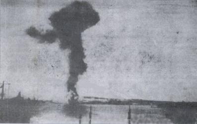 Amaterska snimka eksplozije u Puli 1946