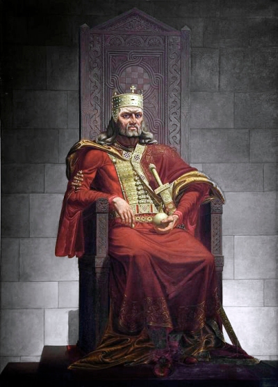 Kralj Tomislav na prijestolju