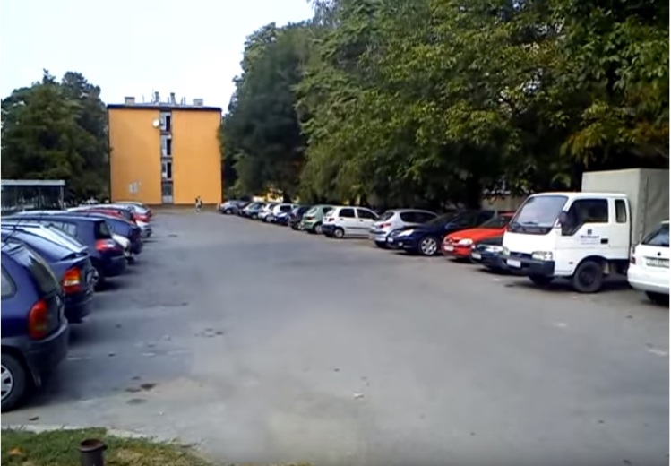 Parking gdje se nalaze tri masovna grobišta u Osijeku